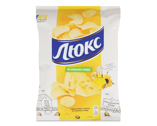 Чипси Люкс зі смаком сиру