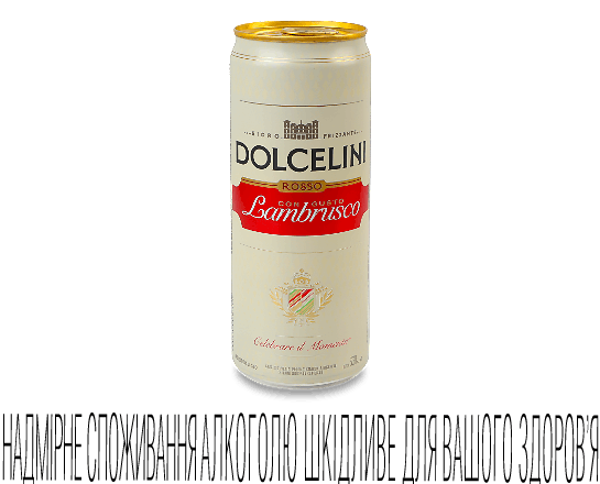 Сидр Dolcelini Con Gusto Lambrusko Rosso солодкий з/б