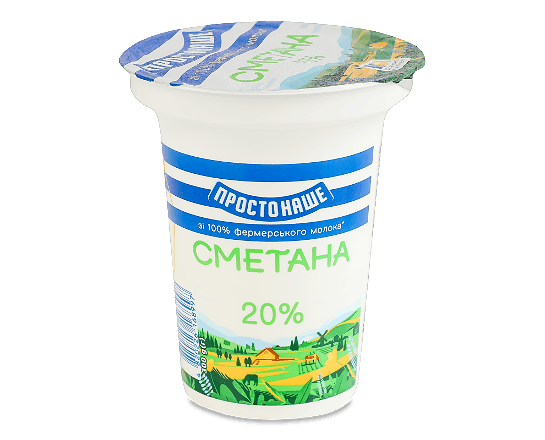 Сметана ПростоНаше 20% стакан