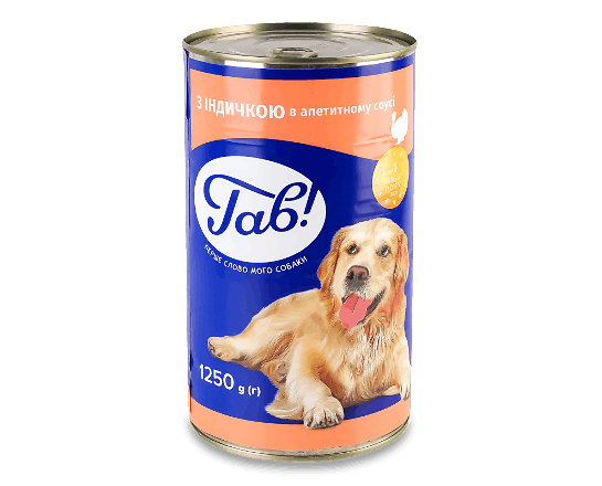 Корм для собак Гав! з індичкою в соусі