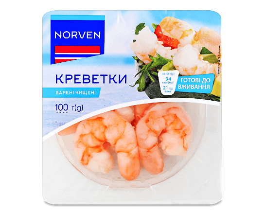 Креветки Norven варені чищені