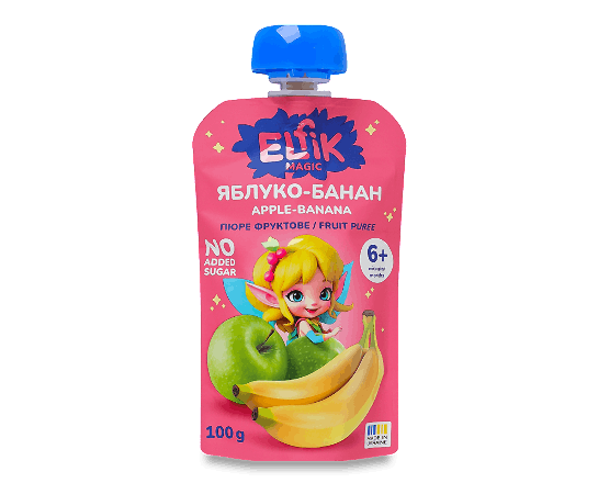 Пюре Elfik Magic з яблук та бананів для дітей від 6 місяців