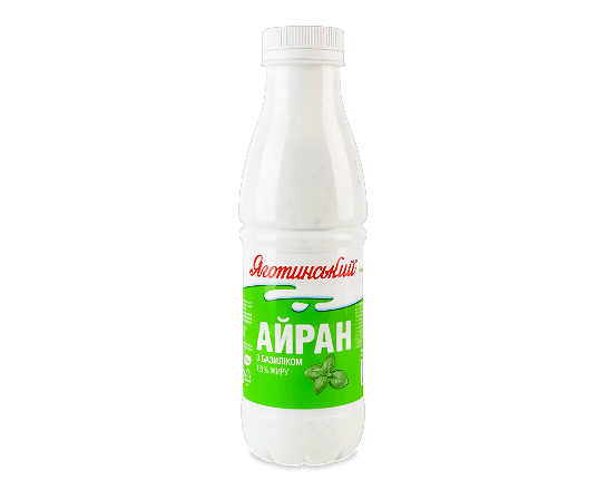 Айран Яготинський з базиліком 1,8% пляшка