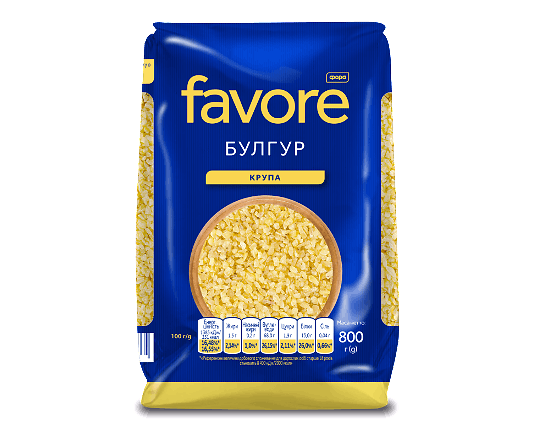 Булгур Favore зі 100% твердих сортів пшениці