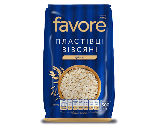 Пластівці Favore вівсяні цільні