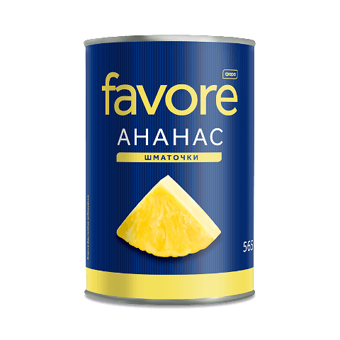 Ананаси Favore шматочки в сиропі