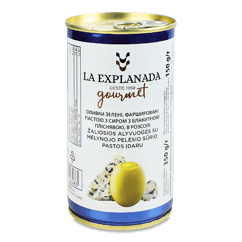 Оливки La Explanada фаршировані блакитним сиром