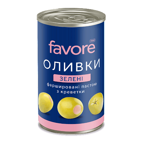 Оливки Favore зелені з креветками