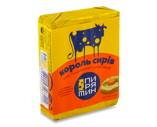 Сир плавлений Пирятин Король сирів скибковий 38%