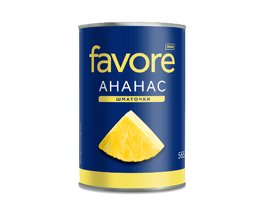 Ананаси Favore шматочки в сиропі