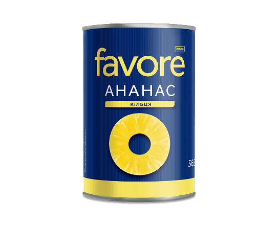 Ананаси Favore кільця в сиропі