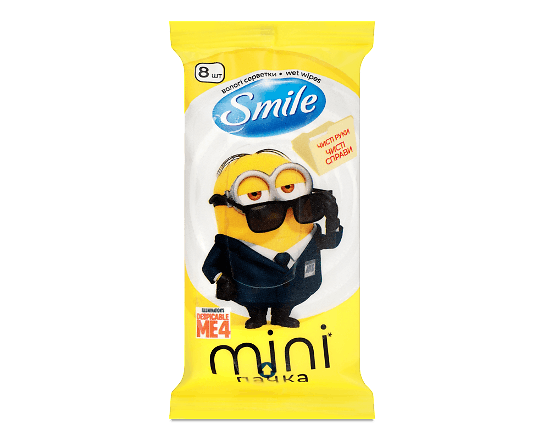 Серветки вологі Smile Minions mini