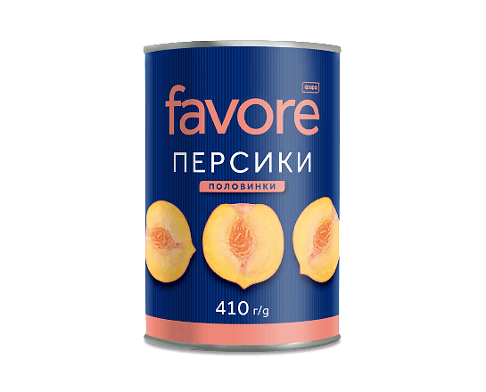 Персики Favore половинки у сиропі