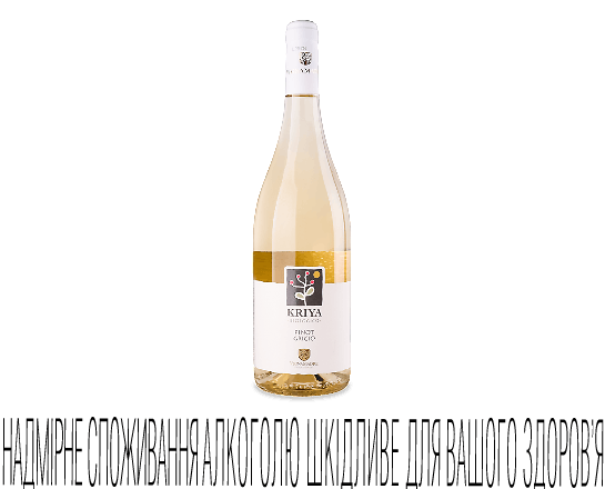 Вино Kriya Pinot Grigio DOC органічне біле сухе