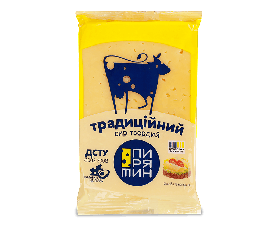 Сир Пирятин Традиційний твердий 50%