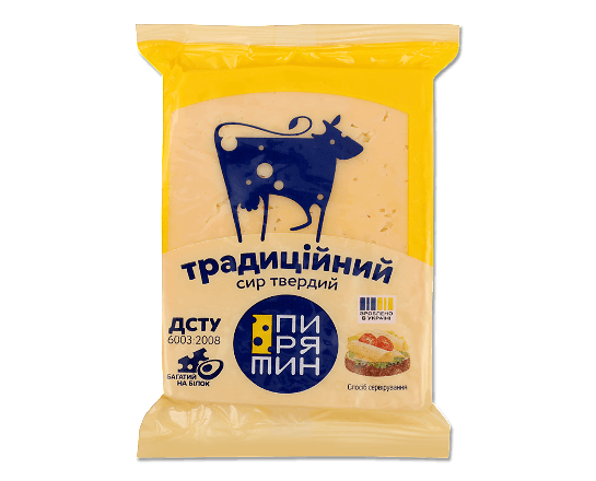 Сир Пирятин Традиційний твердий 50%