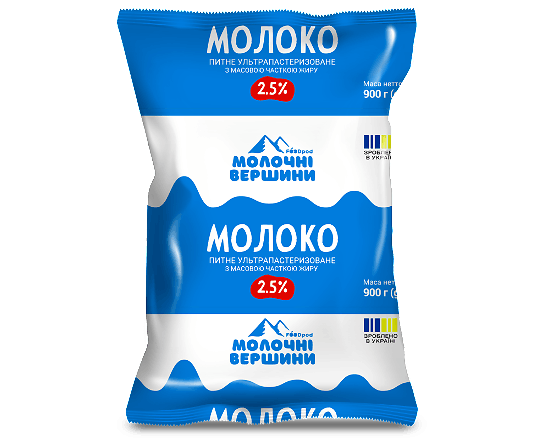 Молоко ультрапастеризоване Молочні вершини 2,5%