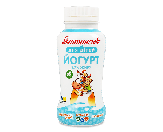 Йогурт Яготинське для дітей з вітамінами 1,7%