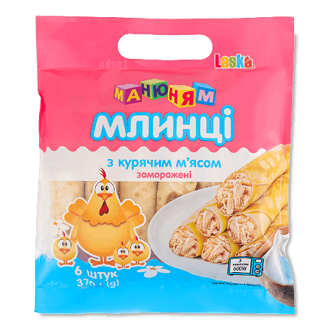 Млинці Laska Манюням з курячим м'ясом заморожені