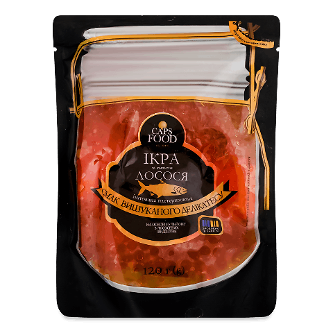 Ікра Caps Food імітована зі смак лосося пастер д/п, 120г – купити