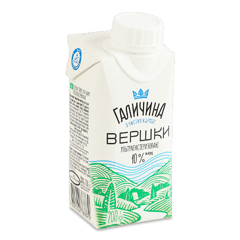 Вершки Галичина ультрапастеризовані 10%