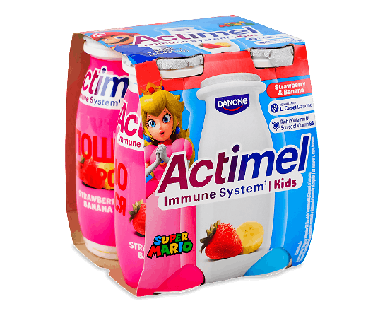 Продукт кисломолочний Actimel Strawberry Banana 1,4%