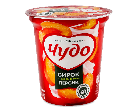 Сирок Чудо Персик збитий 5%, стакан