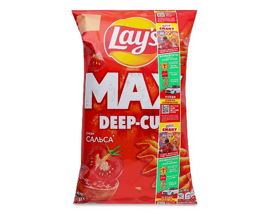 Чипси Lay's Max Deep-cut зі смаком сальси
