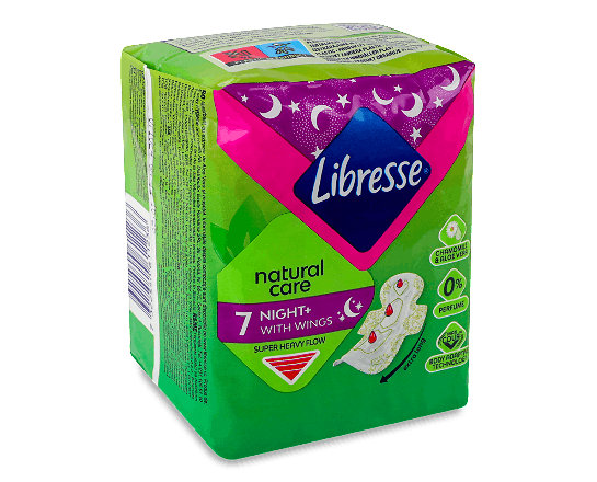 Прокладки Libresse Natural Care Night+