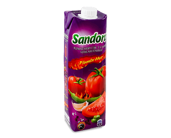 Сік Sandora Flamin Hot Пікантний томатний з сіллю