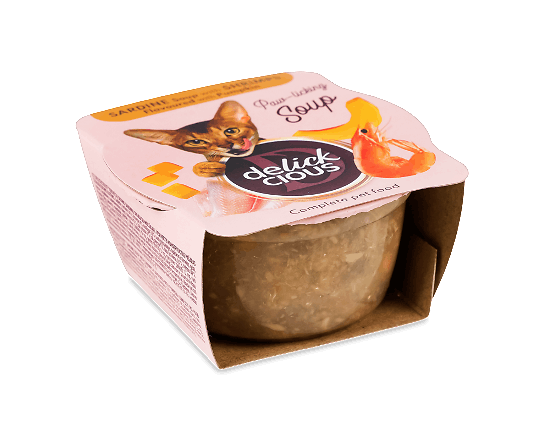 Корм для котів Delickcious суп з сардини з креветками та гарбузом