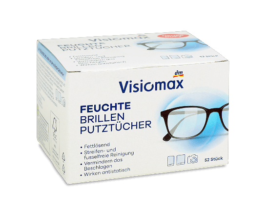 Серветки вологі Visiomax для чищення окулярів