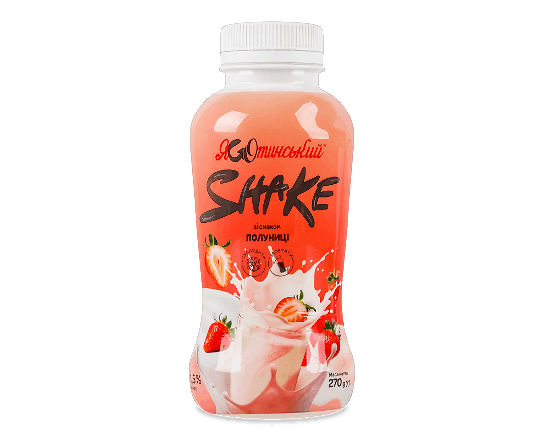 Коктейль молочний Яготинський зі смаком полуниці 1,5%