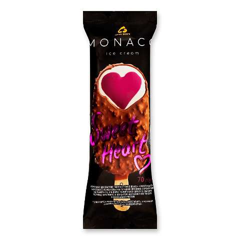 Морозиво Три ведмеді Monaco Sweet heart чорничне