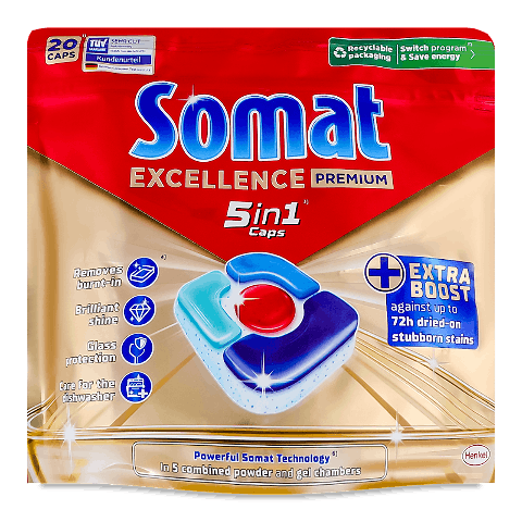 Капсули для ПММ Somat Excellence Premium 5in1