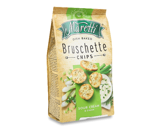 Брускети Maretti зі смаком вершків і цибулі