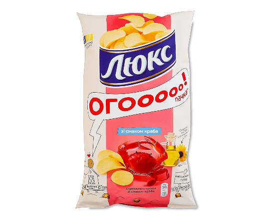 Чипси Люкс картопляні зі смаком краба