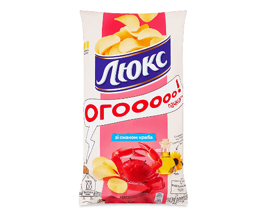 Чипси Люкс картопляні зі смаком краба
