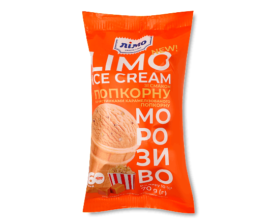Морозиво Лімо зі смаком попкорну у стаканчику 10%