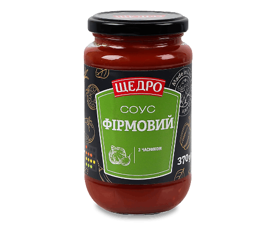 Соус Щедро Фірмовий з часником с/б