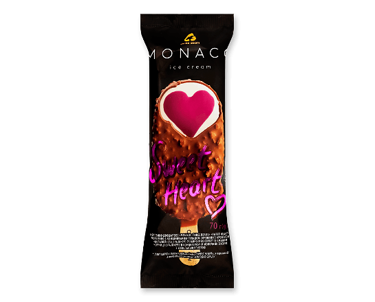 Морозиво Три ведмеді Monaco Sweet heart чорничне