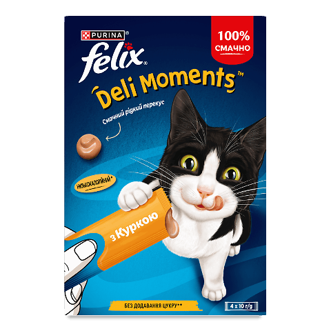 Корм для котів Felix Deli Moments з куркою