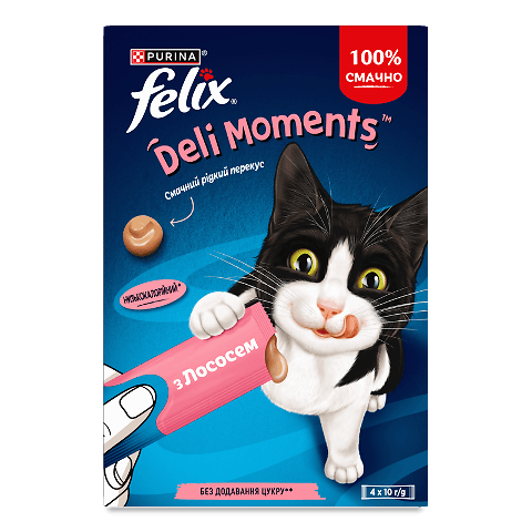 Корм для котів Felix Deli Moments з лососем