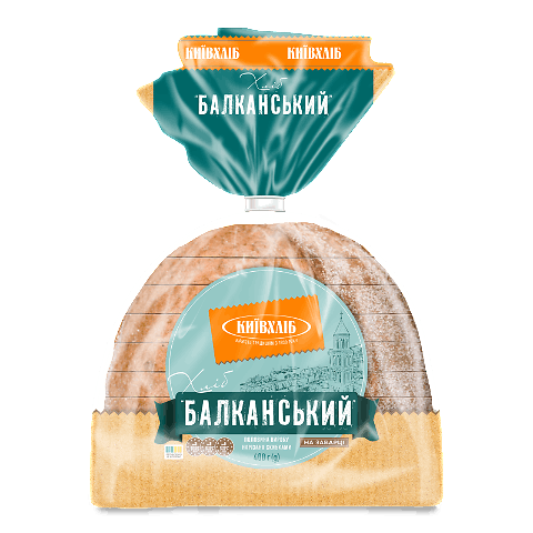 Хліб Київхліб Балканський половинка нарізаний