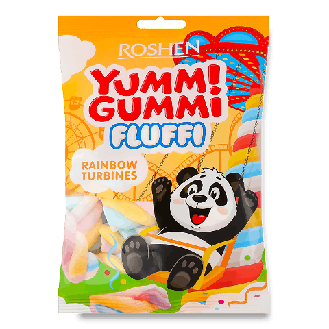 Маршмелоу Roshen YummiGummiFluffi Rainbow Turbines, 65г – купити в