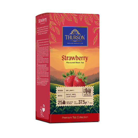 Чай чорний Thurson Strawberry з ароматом полуниці
