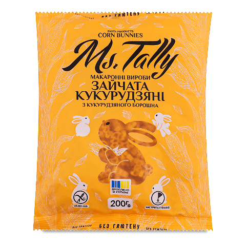 Вироби макаронні Ms.Tally Зайчата кукурудзяні