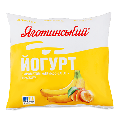 Йогурт Яготинський Абрикос-банан 1,5% п/е