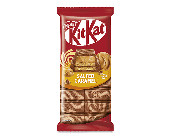 Шоколад Kit Kat Salted сaramel молочний з вафлею та начинкою