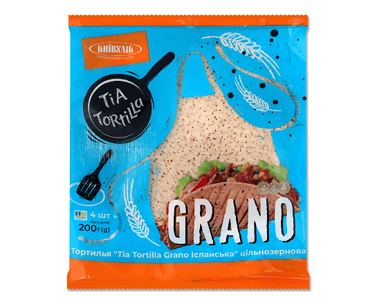 Тортилья Київхліб Tia Tortilla Grano іспанська цільнозернова